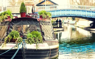 Boat moored at Little Venice on the Regent's Canal