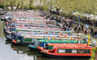 Moored boats in Little Venice