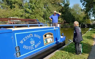 Waterway chaplain speaks to boat owner