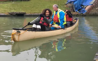 Canoeing on the canal
