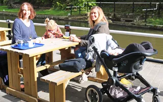 Family and friends at Standedge Tunnel