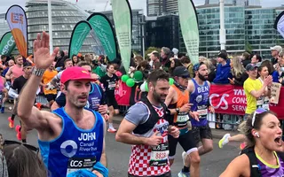 John running the London Marathon