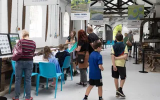 groups of families attending a workshop